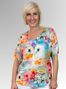 Look great and feel even better in this luxurious Modal V-Neck top. Its stylish Zen print and ideal sleeve length make this top perfect for the fashionable woman who wants to stand out from the crowd. Featuring a range of unique colourful designs, you’ll be sure to turn heads.