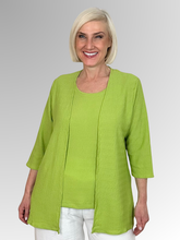 Effortless style meets everyday comfort with our Pistachio Two Piece Textured Set. Designed to take the guesswork out of styling, this chic coordinates package features a classic inner camisole paired with a perfectly matched, relaxed edge-to-edge jacket. Crafted from a premium polyester elastane blend, the fabric offers a lightweight feel with just the right amount of comfortable stretch.