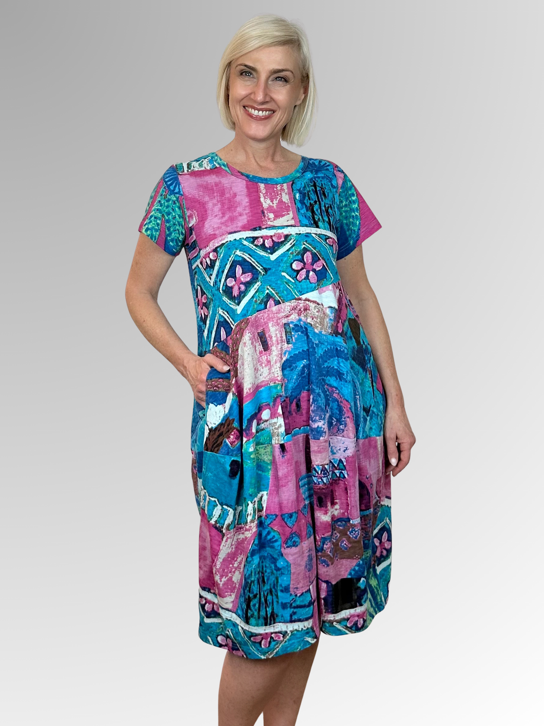 Get ready to feel cool and look amazing this summer with the Marakesh Bubble Dress by Orientique! Crafted from Certified Organic Cotton, this charming piece features a unique design that brings colour and style to your wardrobe. The relaxed bubble silhouette offers effortless comfort and movement, making it ideal for warm weather adventures. Whether you're heading to the beach, catching up with friends, or simply soaking up the sunshine, this dress keeps you feeling fresh and fabulous all day long.