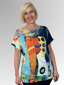 Elevate your wardrobe with the Bagoraz Fortunata Top, crafted in Portugal for women who cherish vibrant colour, fine detailing and outstanding comfort. Made from an ultra-soft blend of viscose and elastane, this relaxed yet refined top showcases delicate spliced accents, enhanced by elegant stitch and stud embellishments along the neckline, delivering a polished and sophisticated aesthetic. Allow Bagoraz to introduce a subtle yet captivating touch to your look.