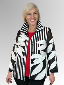 Elevate your style with the Frankie Jacket by Maglia - a statement piece exuding sophistication. Its wire-enhanced frill neck molds perfectly to your liking, while the ribbon trim detailing adds an elegant touch. Crafted from a blend of polyester and elastane, this jacket is both versatile and striking. For long-lasting style, hand wash with care.